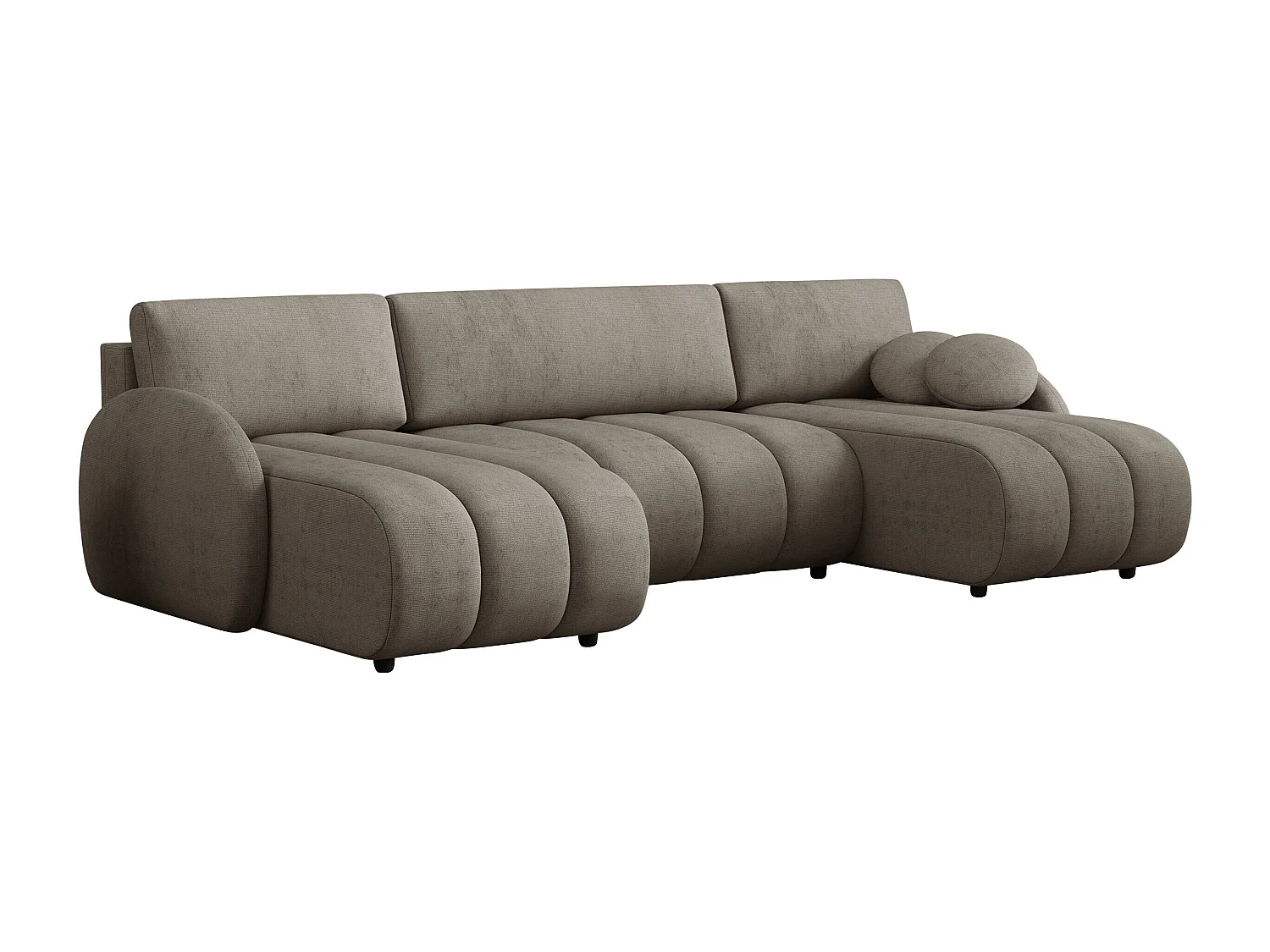 Sofá rinconero Columbus 248, Marrón, Función de descanso, Almacenaje, 318x160x88cm