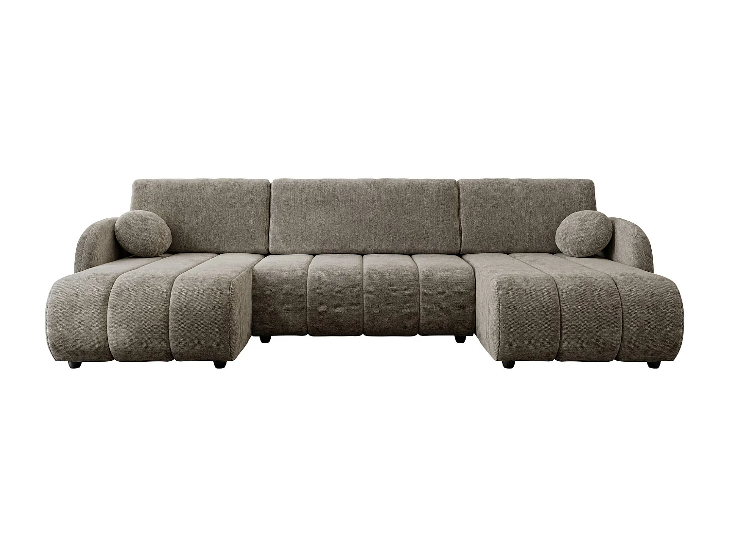 Sofá rinconero Columbus 248, Marrón, Función de descanso, Almacenaje, 318x160x88cm