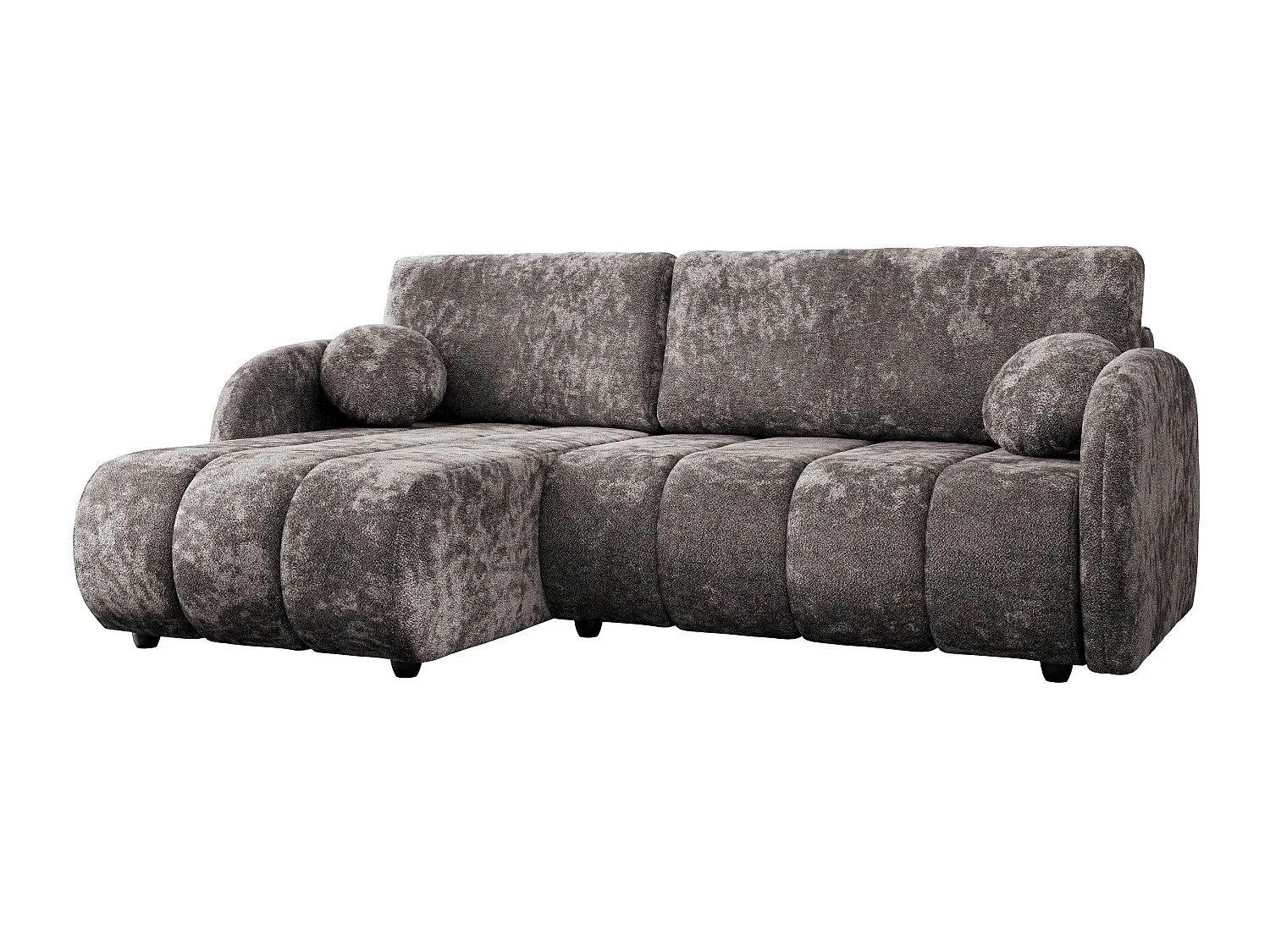 Sofá rinconero Columbus 247, Gris oscuro, Función de descanso