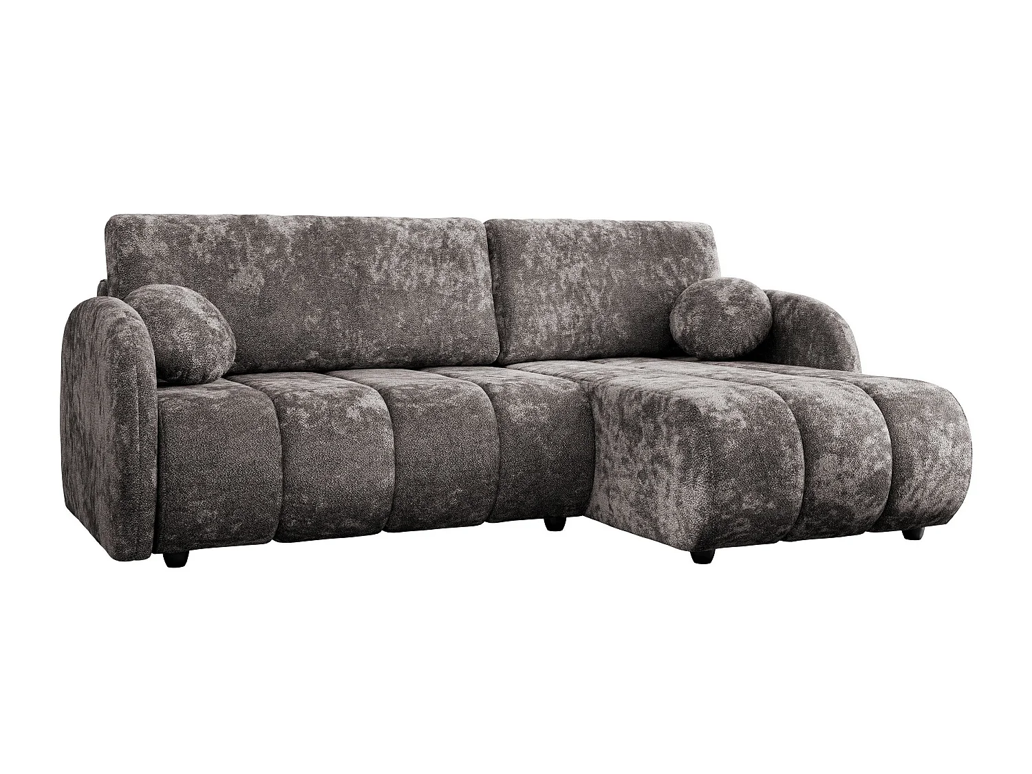 Sofá rinconero Columbus 247, Gris oscuro, Función de descanso