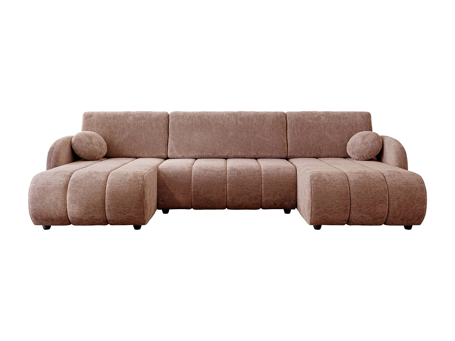 Sofá rinconero Columbus 248, Rosa, Función de descanso, Almacenaje, 318x160x88cm