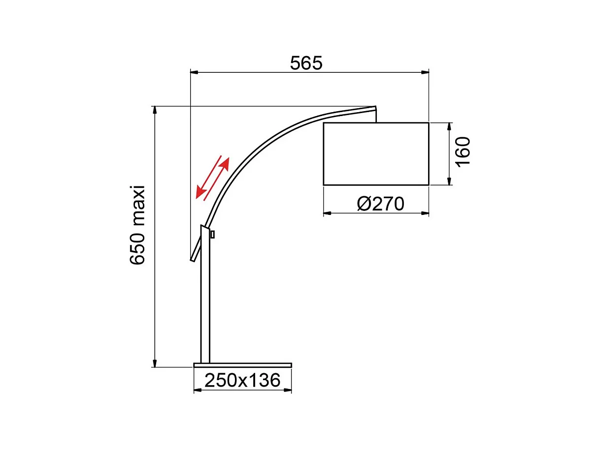 Lampe à poser arc Rainbow