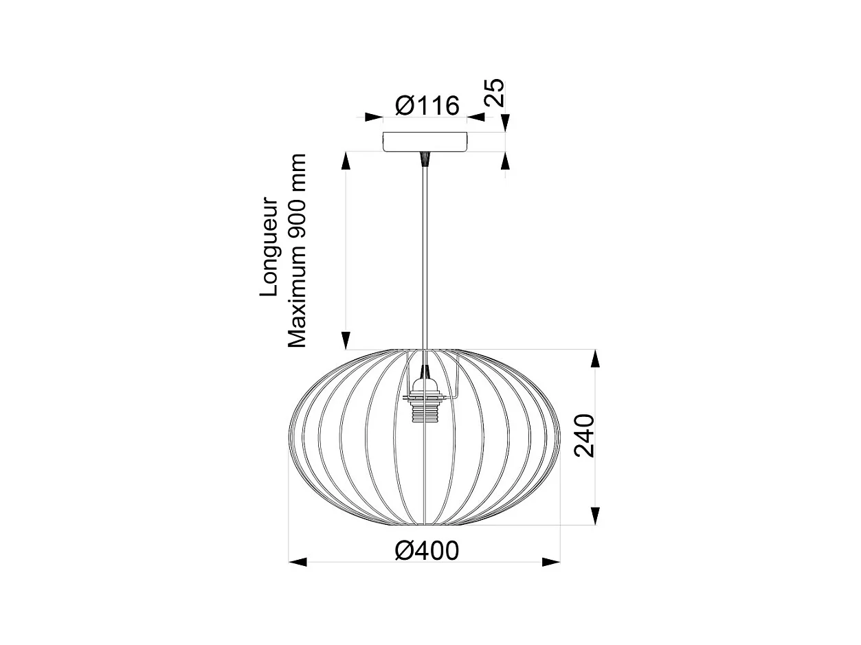 Suspension abat-jour blanc BELOUNE S3