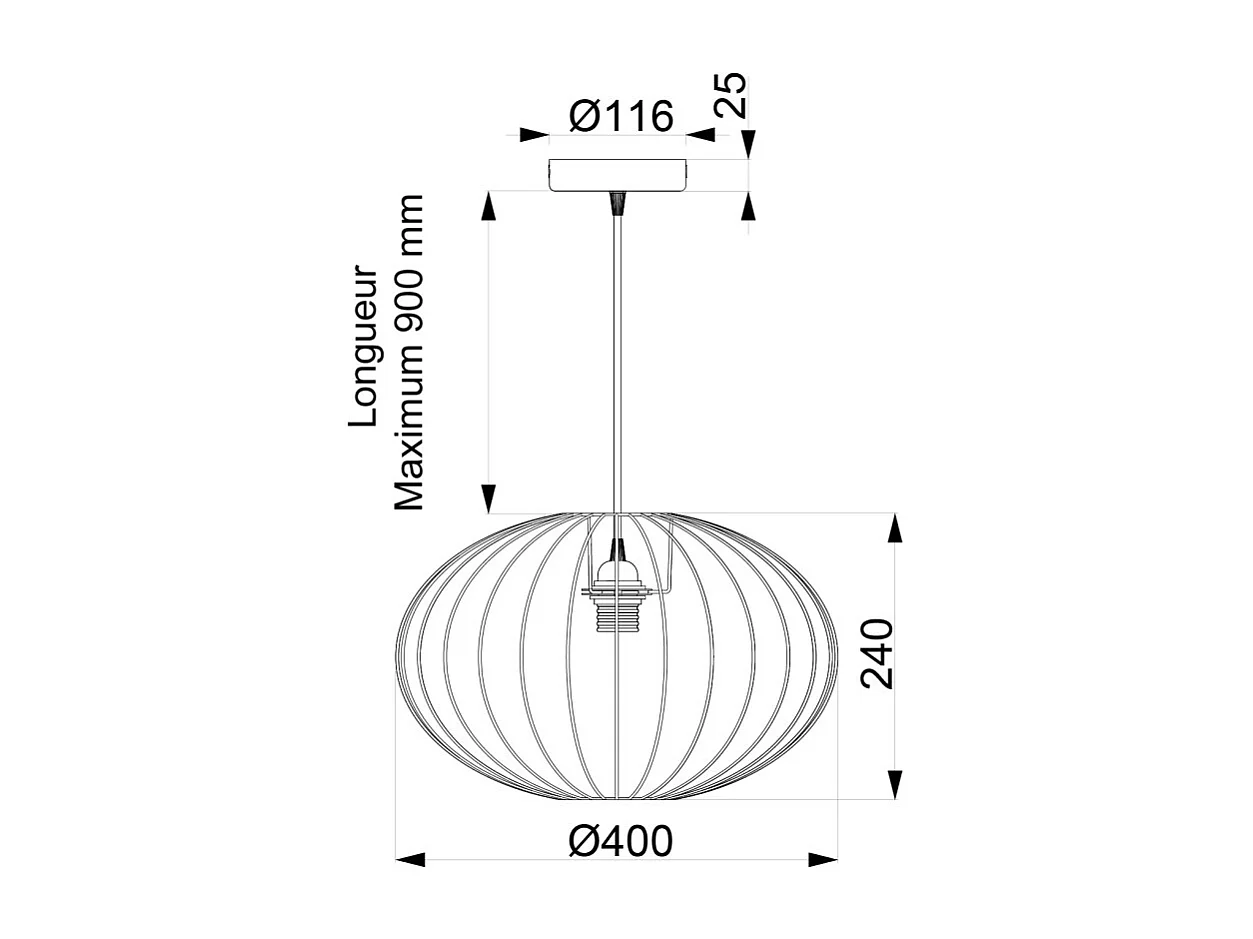 Suspension abat-jour blanc BELOUNE S3