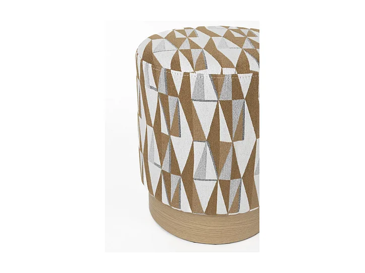 Tabouret Ziggy beige avec motifs