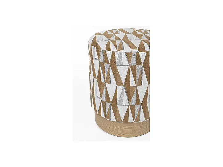 Tabouret Ziggy beige avec motifs