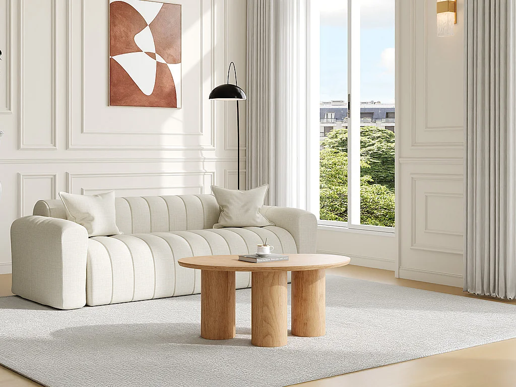 Table basse placage chêne - Naturel clair - OSINAR