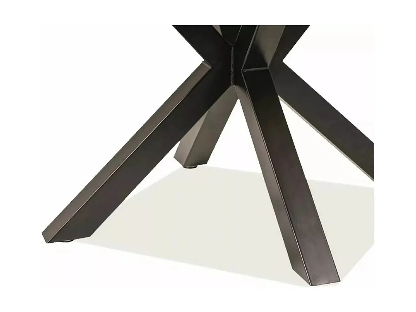 Table à manger Ritmo (120x77)/Plateau en bois + placage/Ronde/Marron et noir