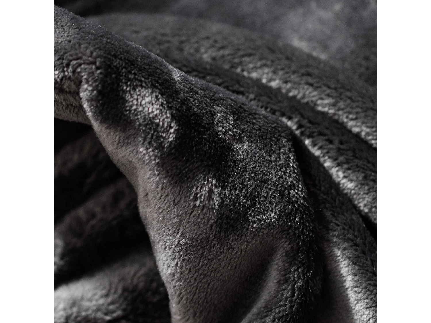 Plaid Luxe Gris Foncé 150x200