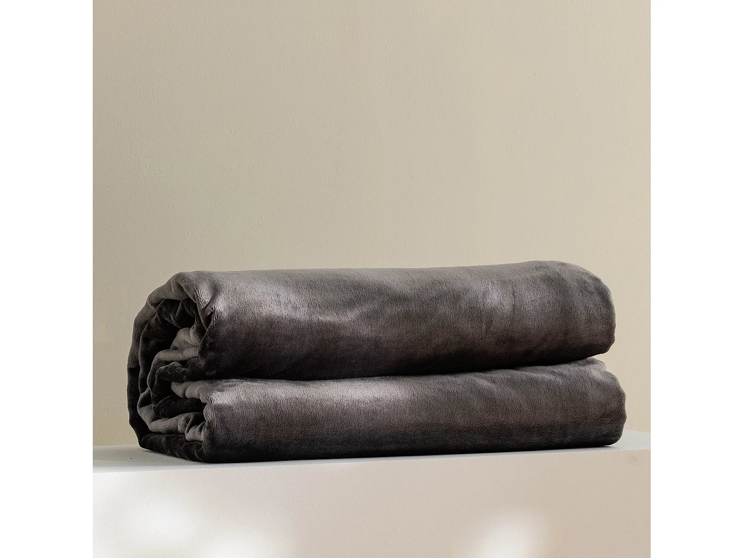 Plaid Luxe Gris Foncé 150x200