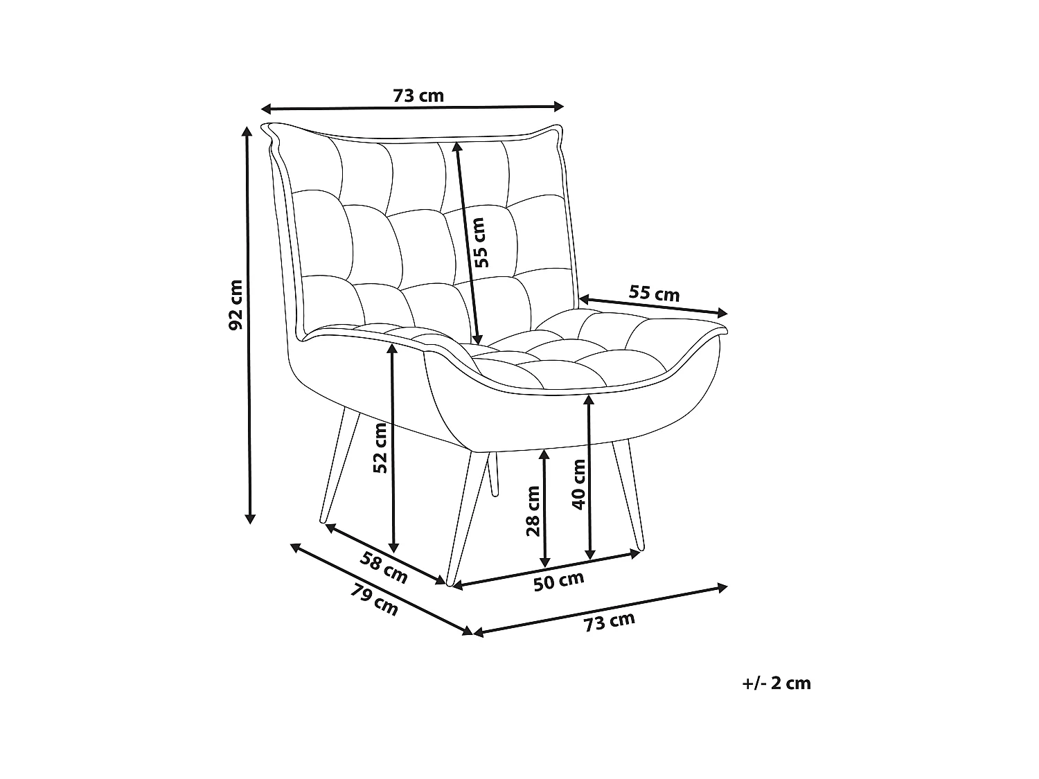 Fauteuil ALVESTA Bouclé Blanc