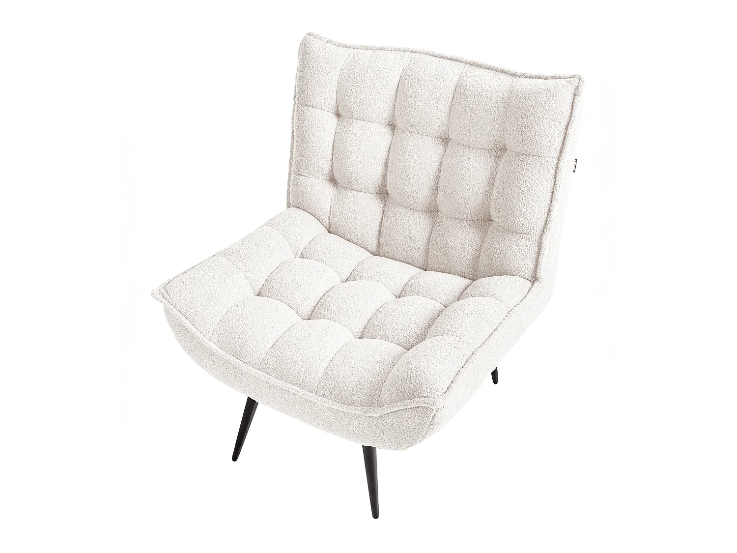 Fauteuil ALVESTA Bouclé Blanc