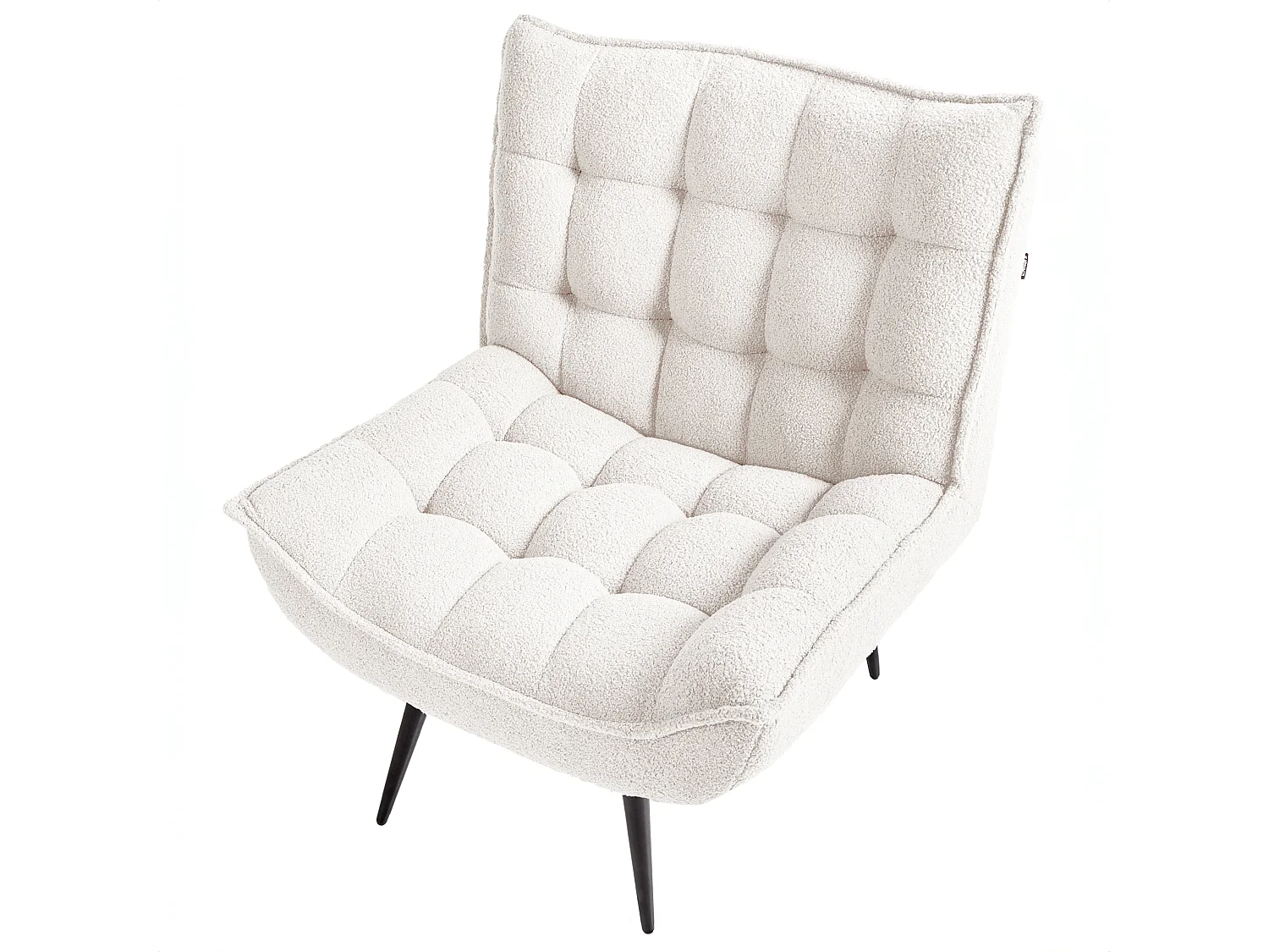 Fauteuil ALVESTA Bouclé Blanc