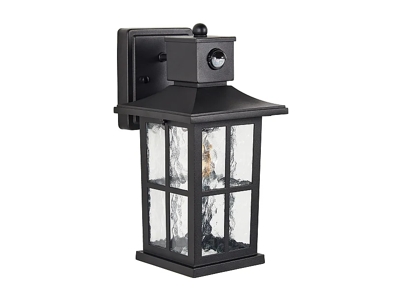 Lámpara de pared para exteriores AZMAK con sensor de movimiento Negro