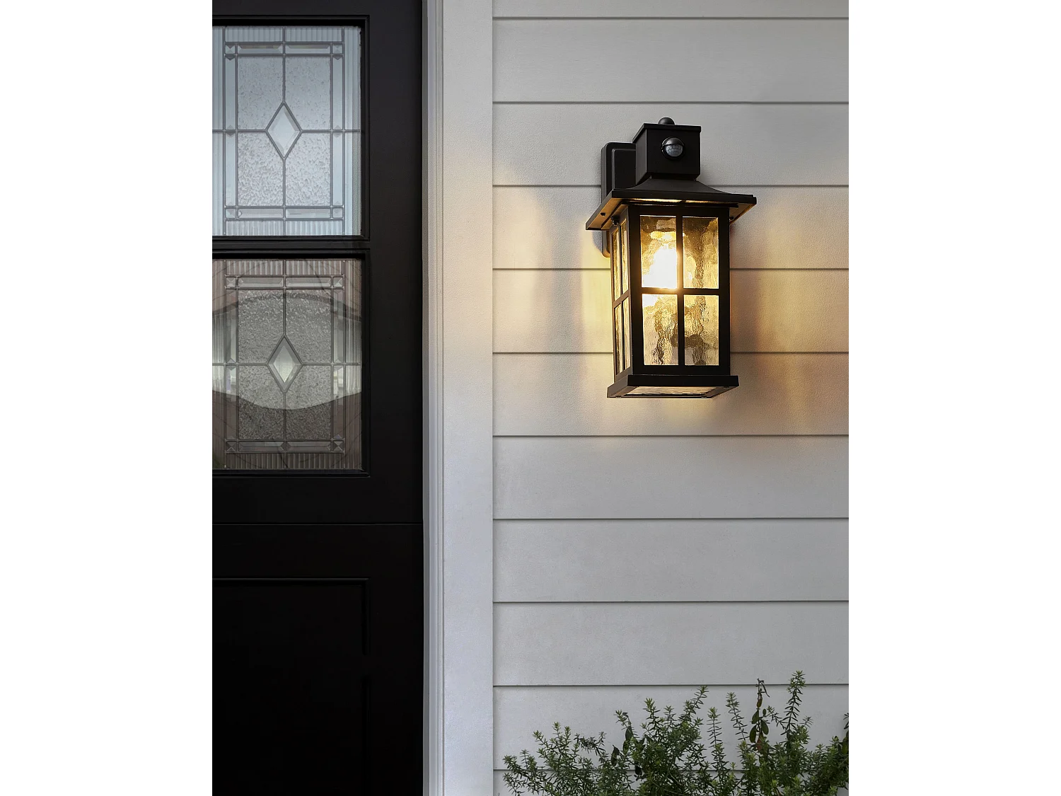 Lampe murale pour l'extérieur AZMAK Avec détecteur de mouvement Noir