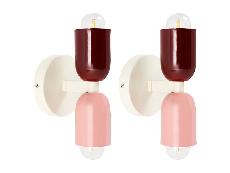 Lot de 2 lampes murales TOPI Métal Multicolore