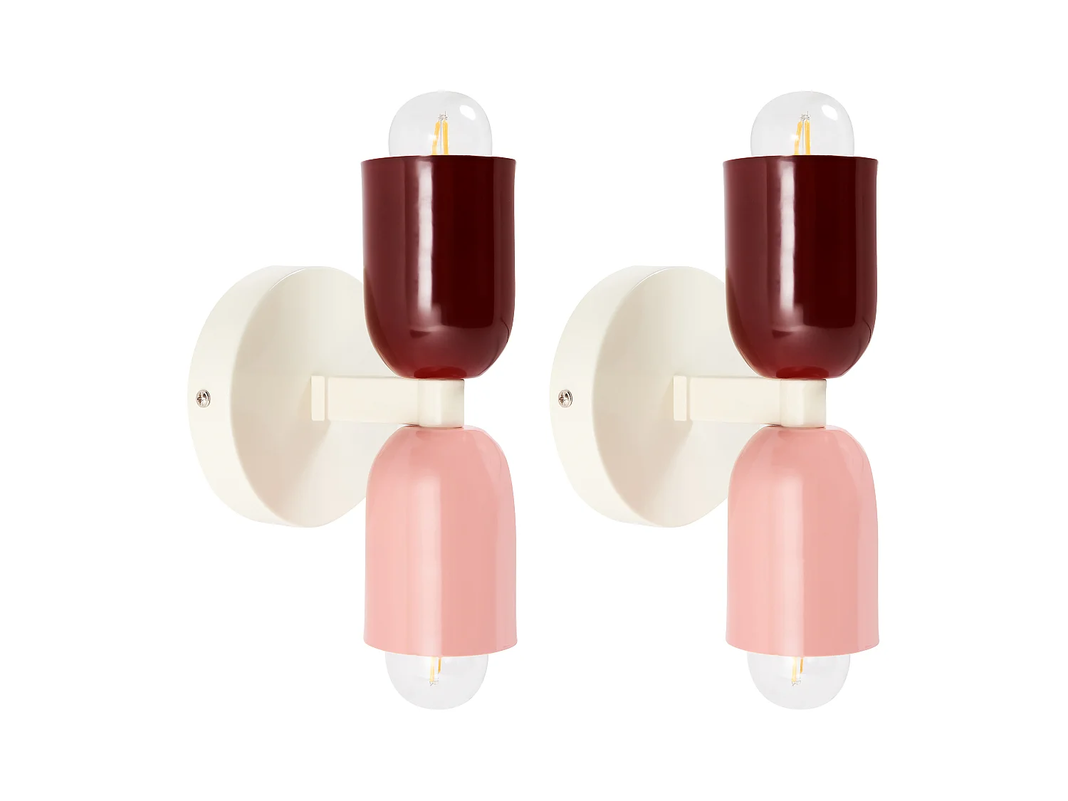 Zestaw 2 lamp ściennych TOPI Metal Kolorowy