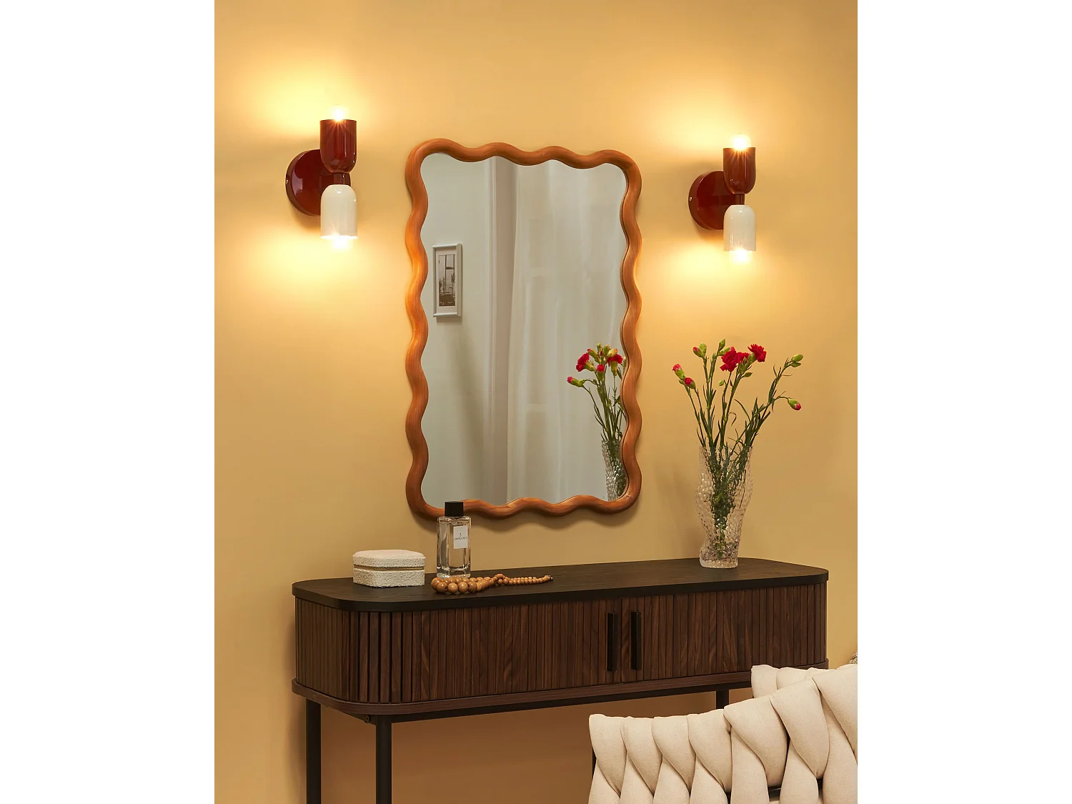 Wandlampe 2er Set TOPI Metall Rot