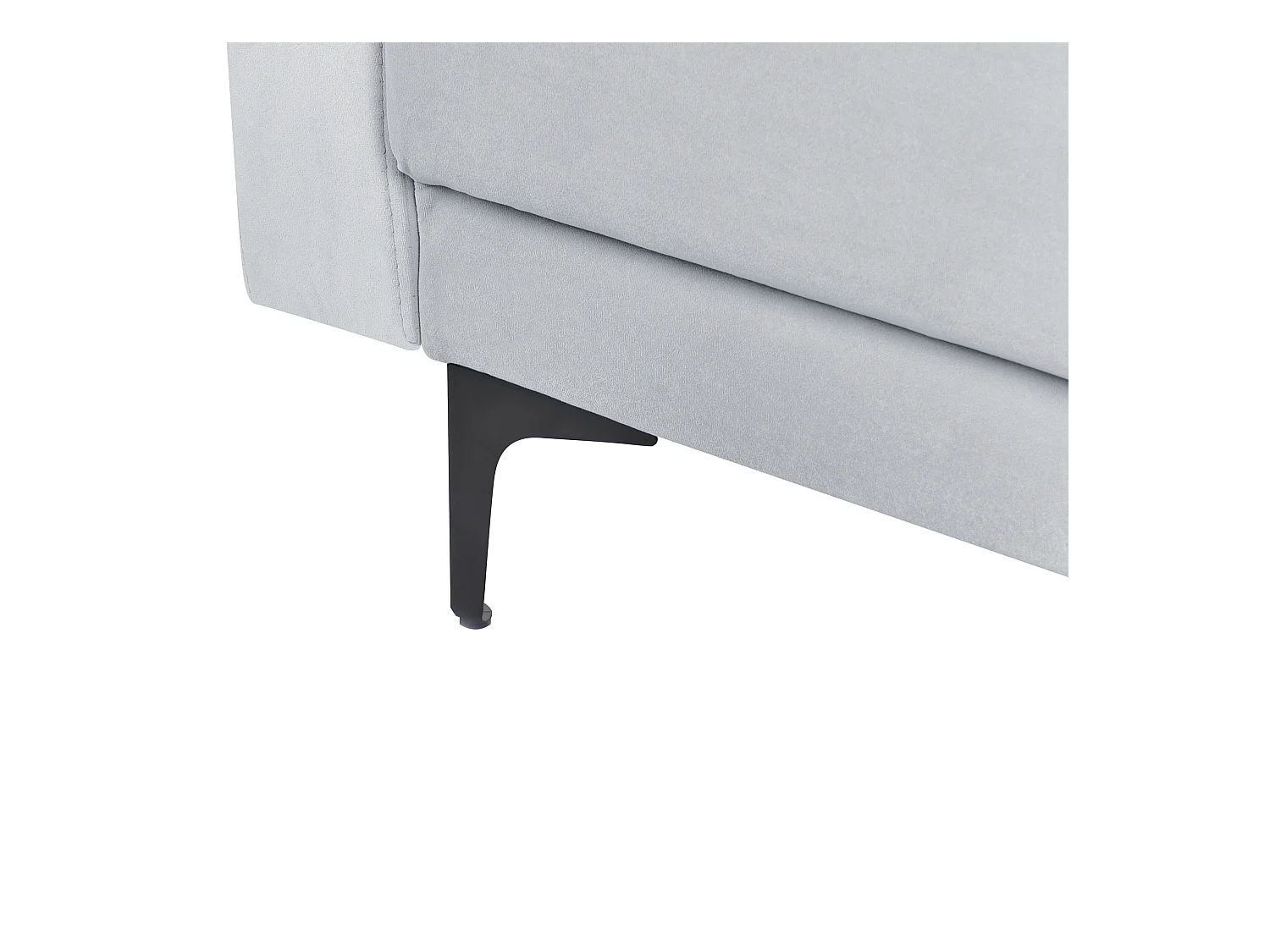 Canapé-lit modulable en forme de U 5 places ABERDEEN Velours Gris clair