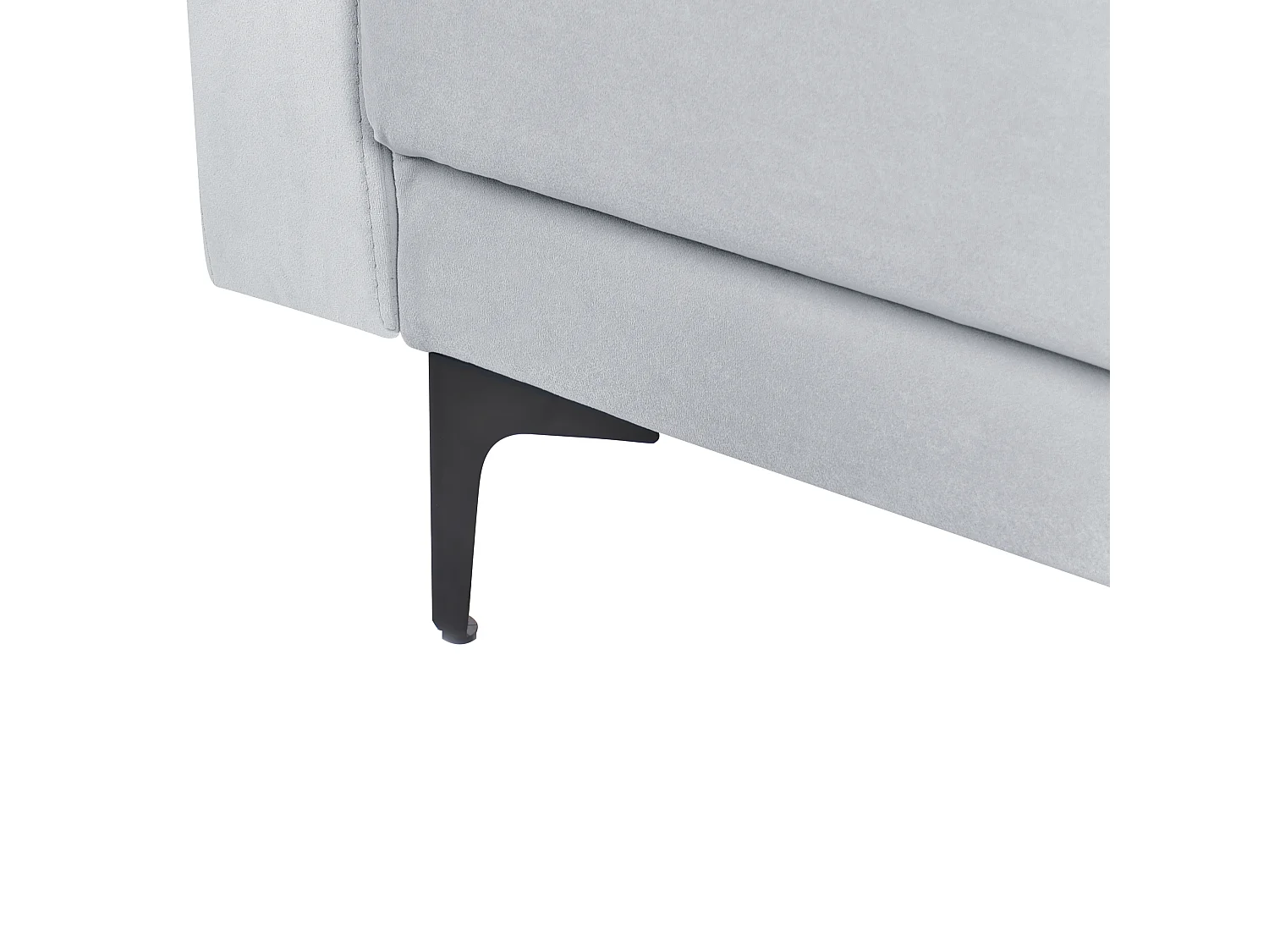 Canapé-lit modulable en forme de U 5 places ABERDEEN Velours Gris clair