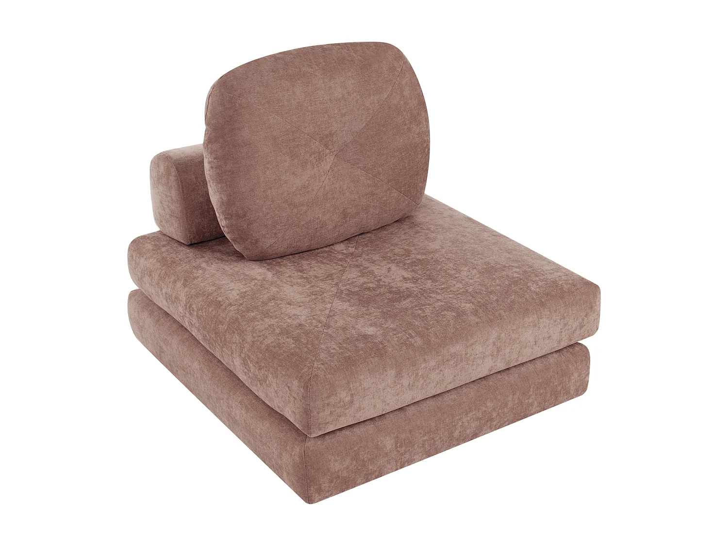 1-Sitzer Schlafsofa OLDEN Stoff Braun