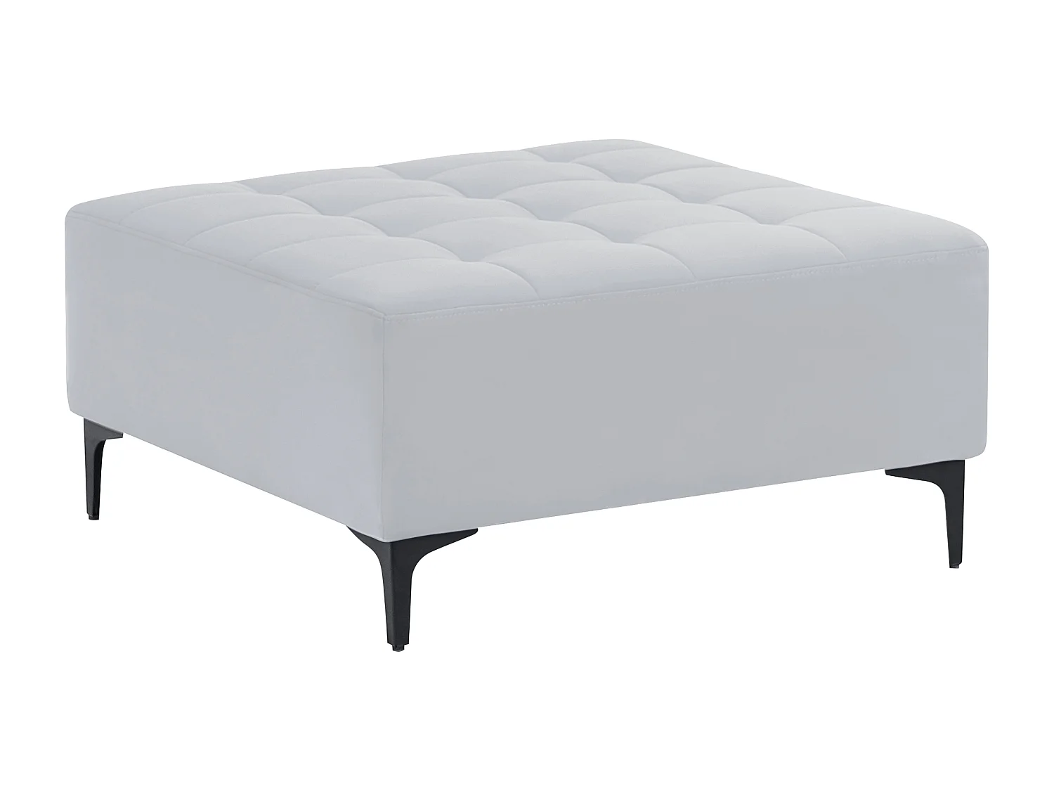 Otomana ABERDEEN Terciopelo Gris claro