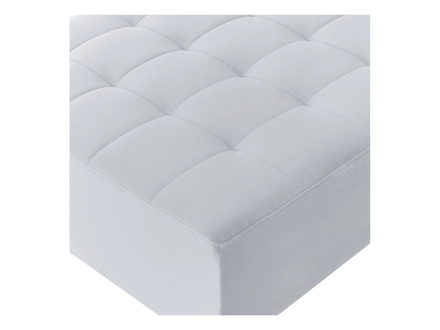 Otomana ABERDEEN Terciopelo Gris claro