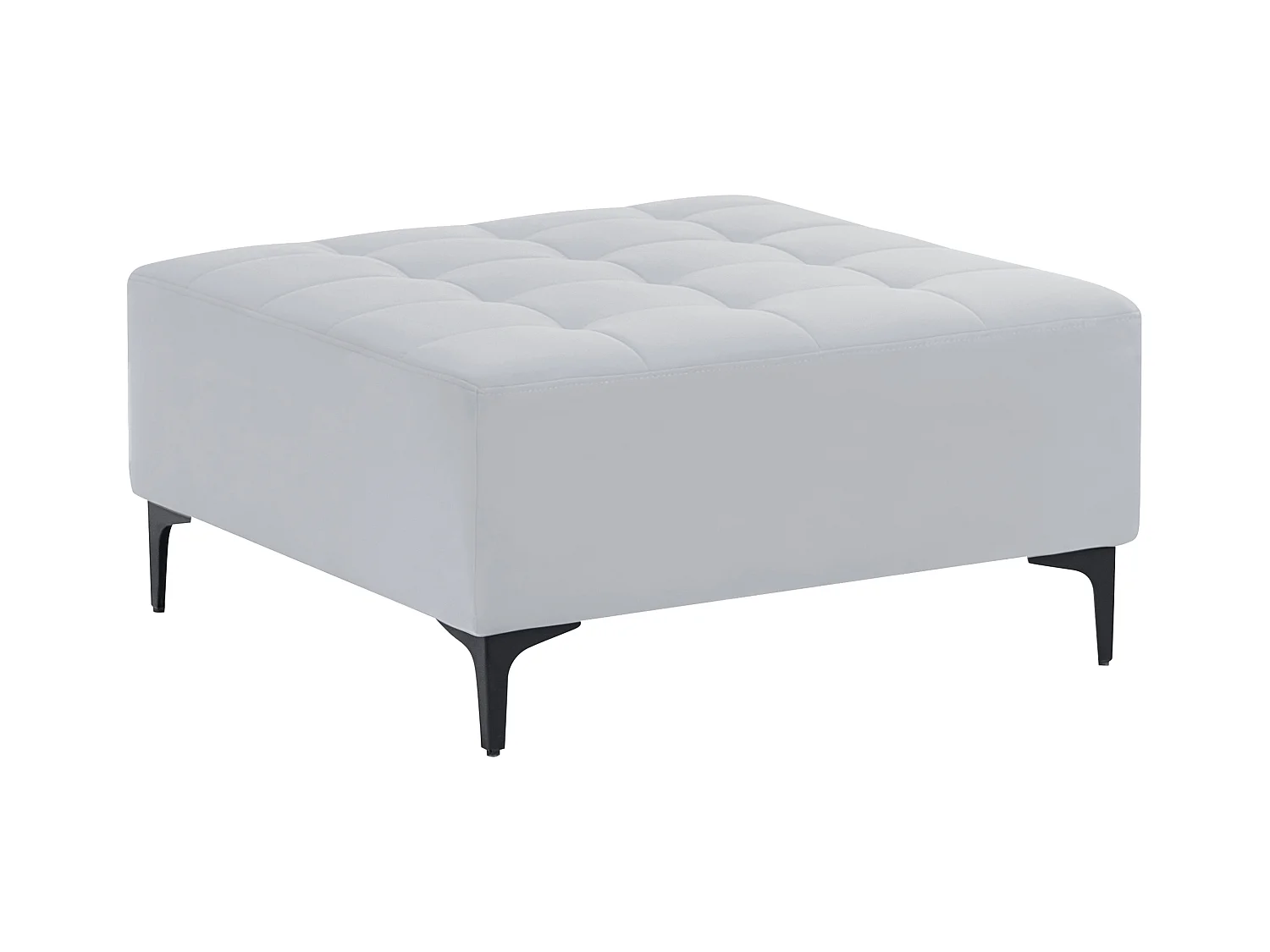 Ottoman ABERDEEN Velours Gris clair