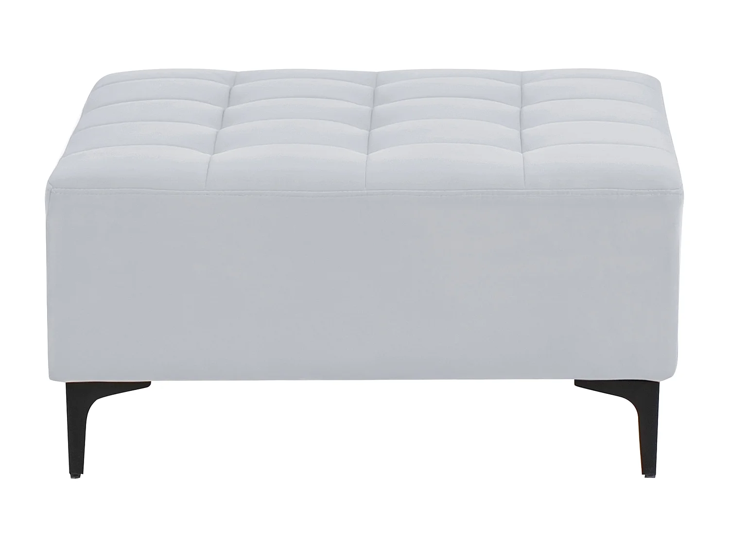 Ottoman ABERDEEN Velours Gris clair