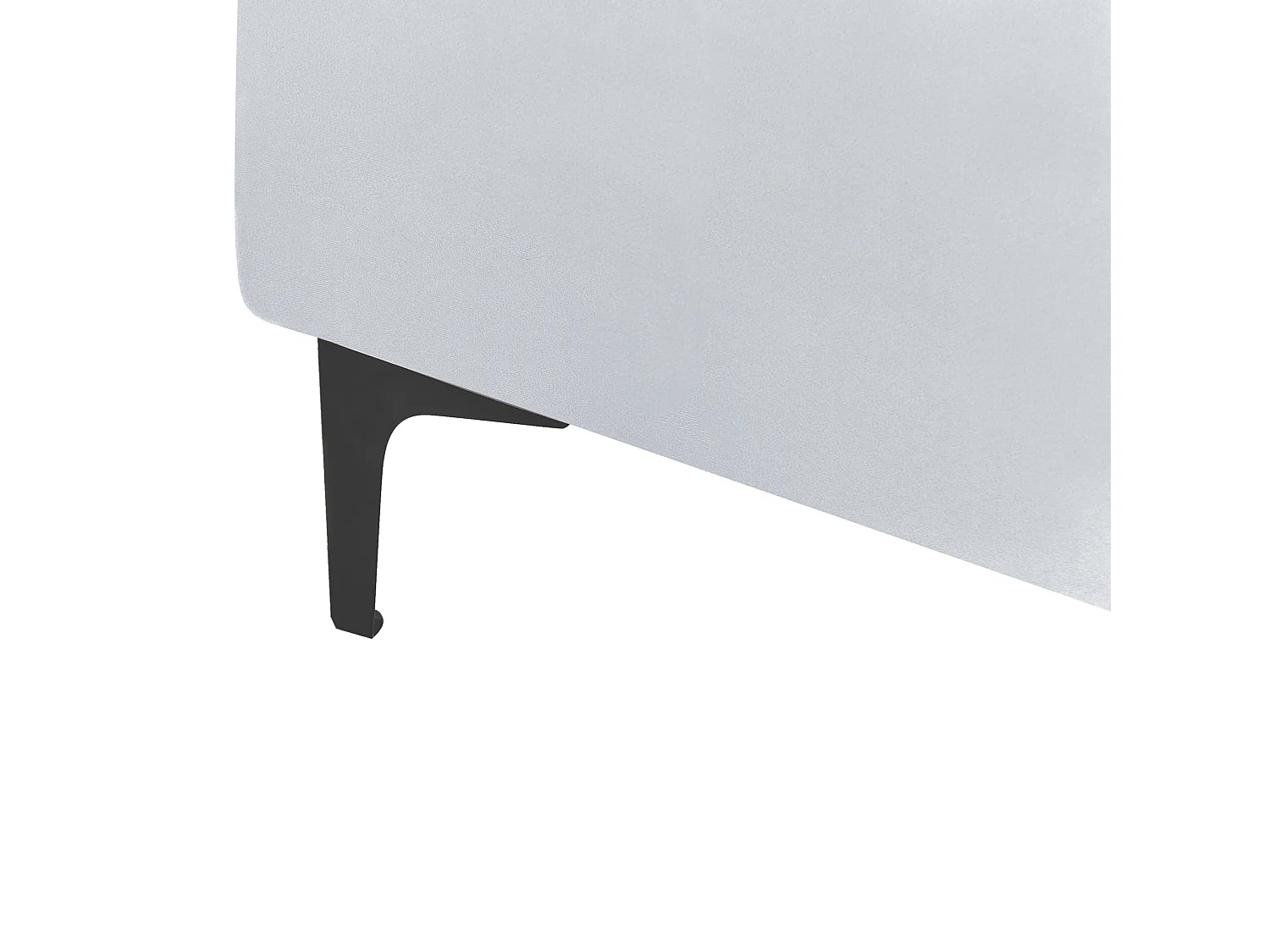 Ottoman ABERDEEN Velours Gris clair