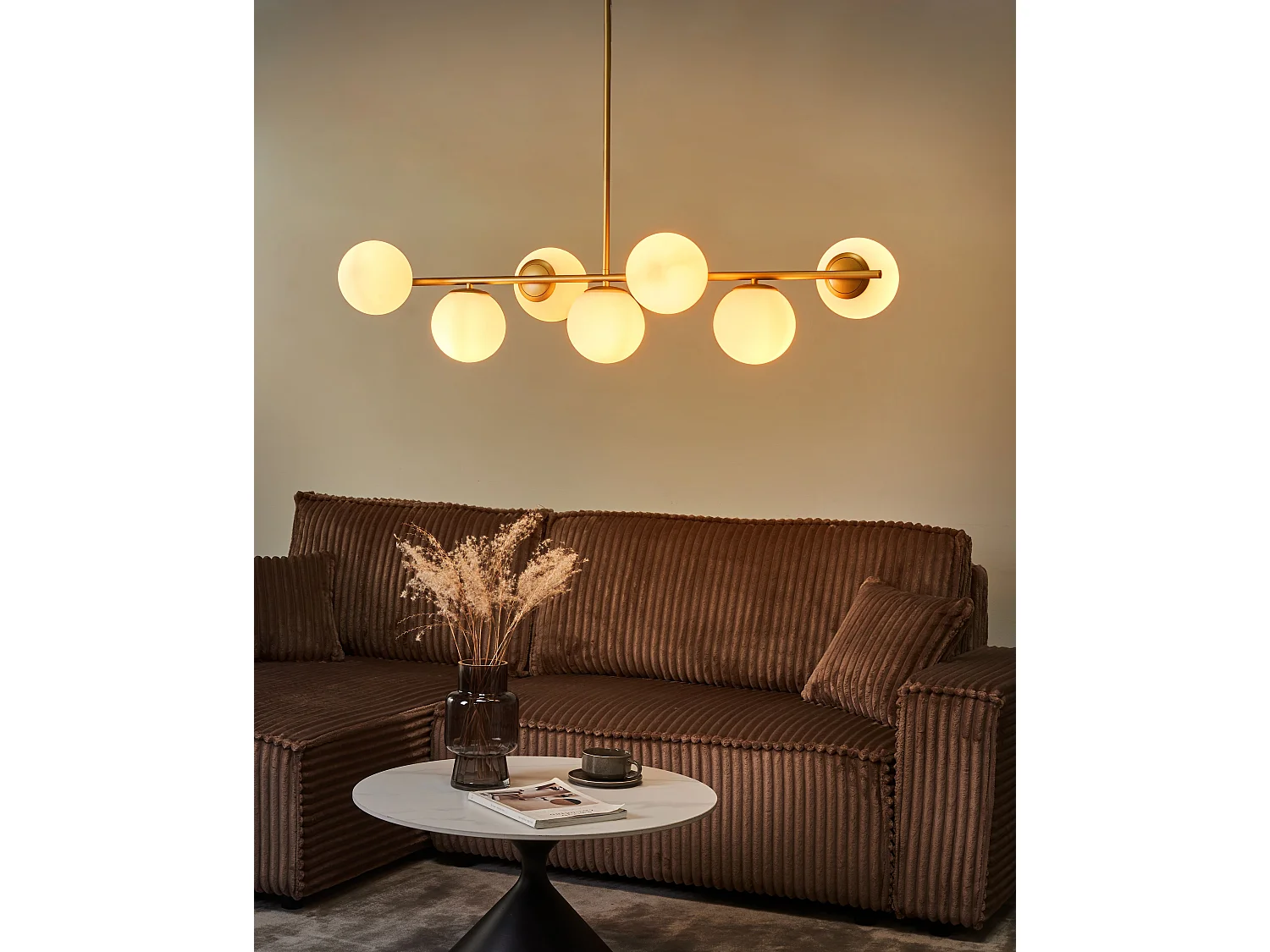 Candeeiro suspenso KARLA Metal Dourado