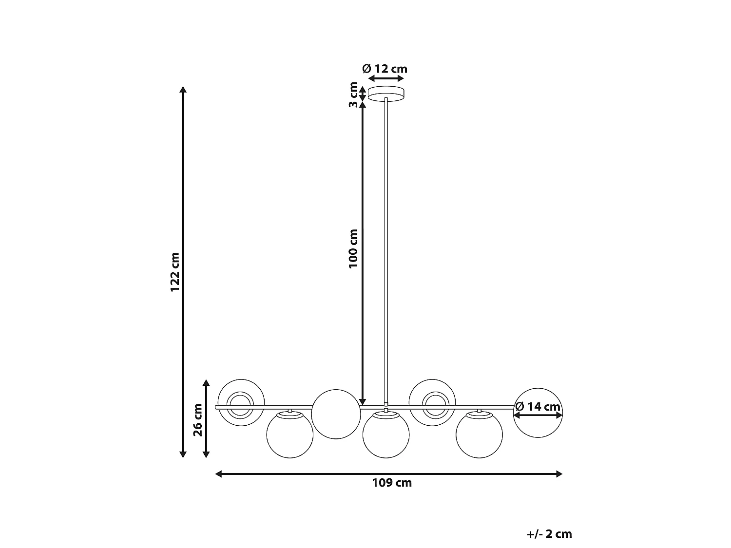 Lampe suspension KARLA Métal Doré