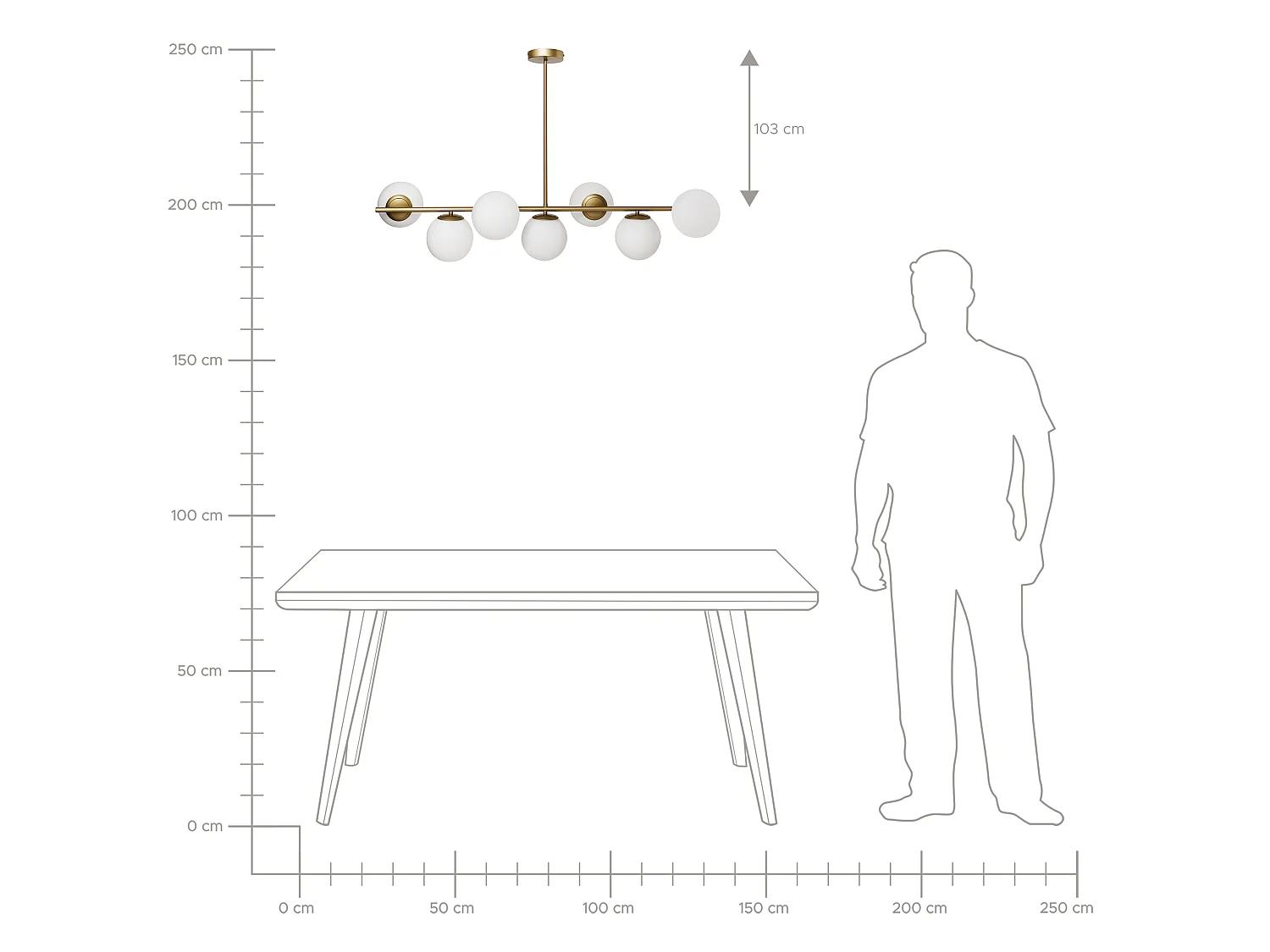 Lampe suspension KARLA Métal Doré
