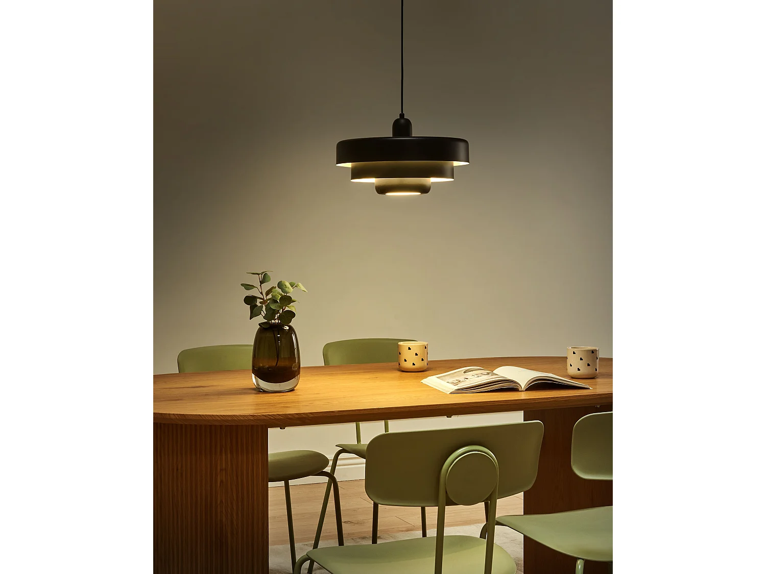 Candeeiro suspenso KOLGA Metal Preto