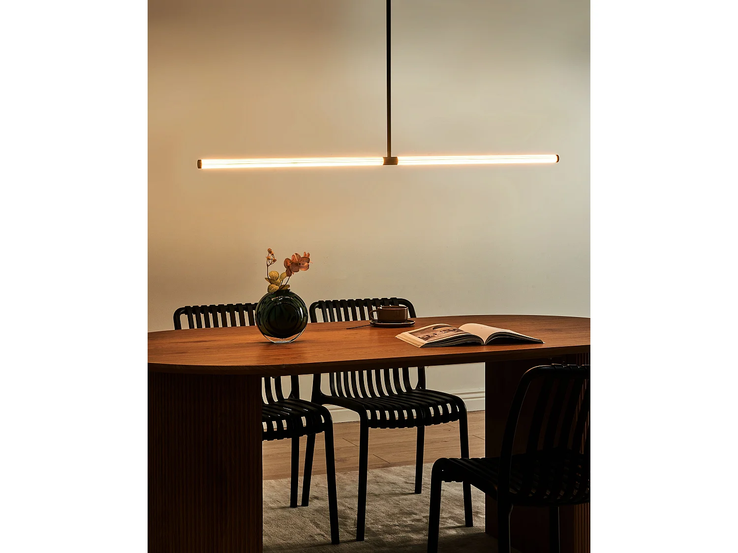 Lampe LED suspendue MAGARA Métal Noir