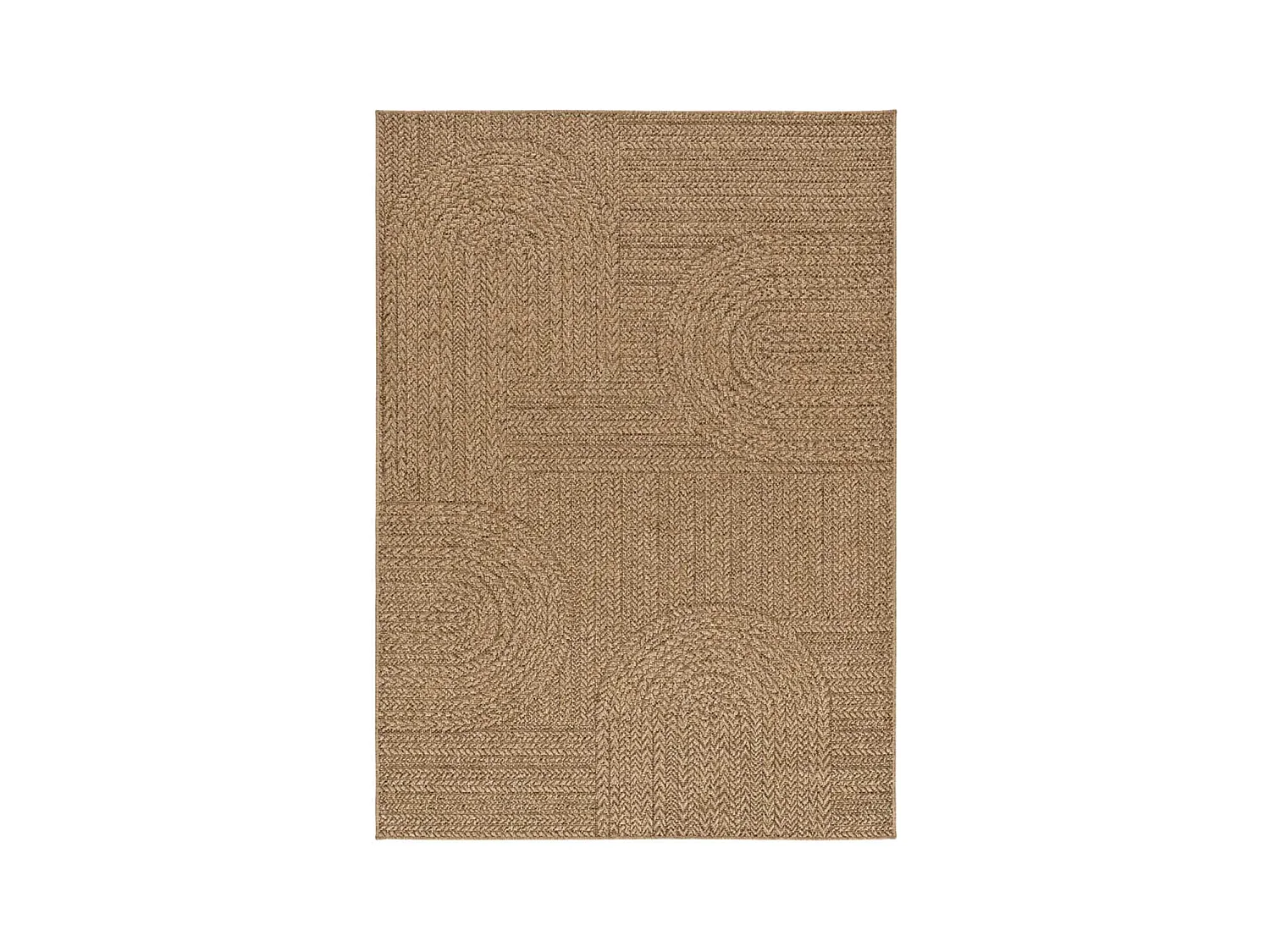 Tappeto esterior - geometrico effetto juta - naturale - 200 x 290 cm - ACRA