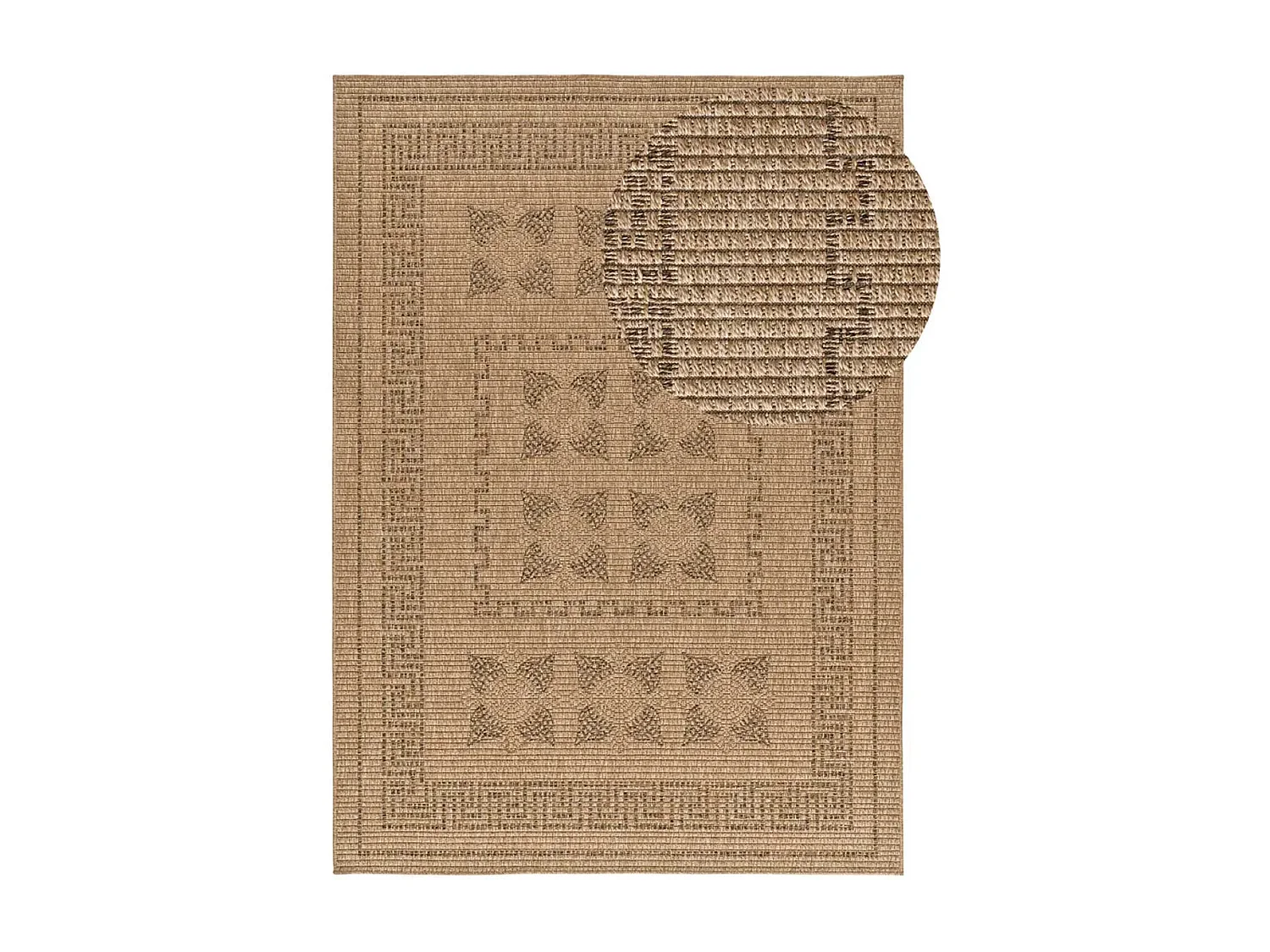 Tapis extérieur - classique effet jute - naturel - 200 x 290 cm - ACRA