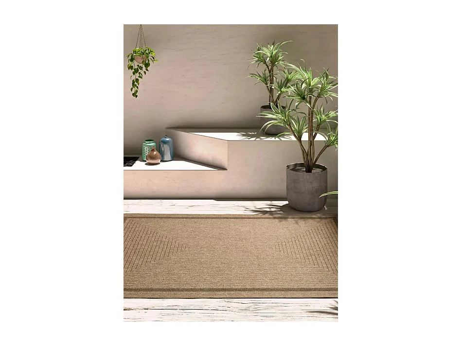 Tapis extérieur - effet jute - naturel - 200 x 290 cm - ACRA