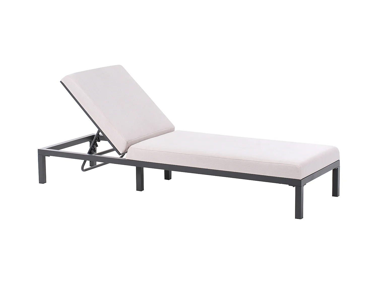 Lettino Prendisole con Cuscino LARIANO Metallo Beige chiaro