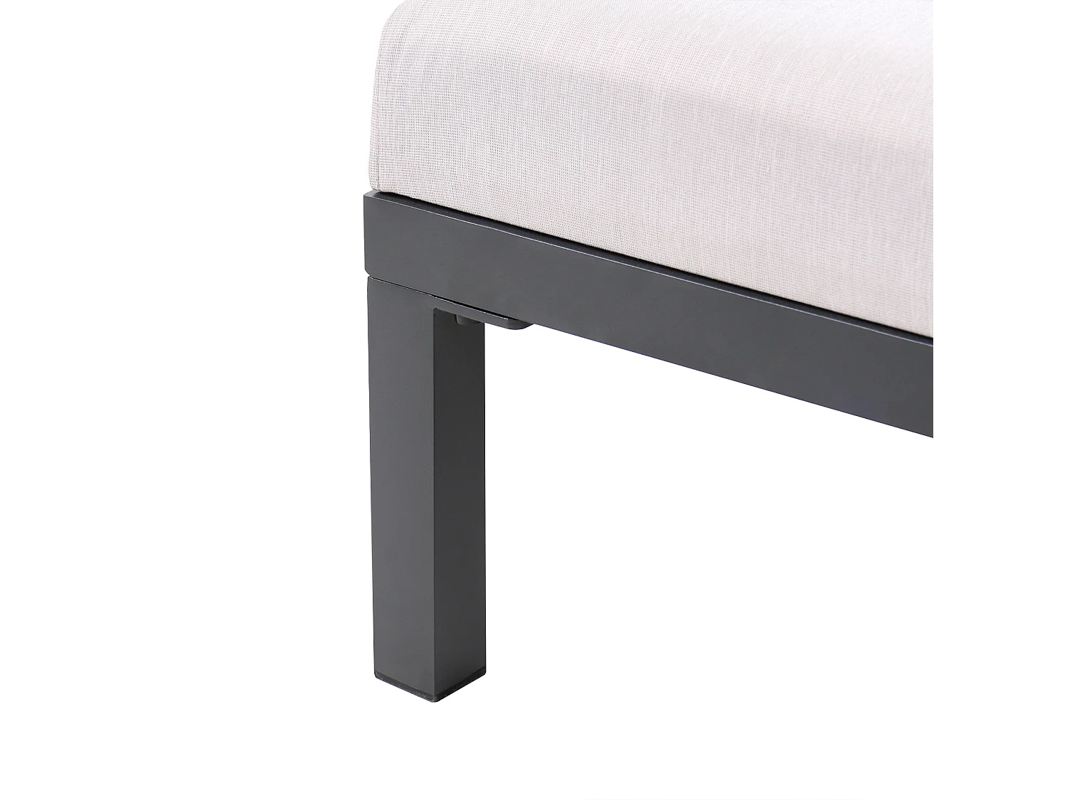 Transat avec coussin LARIANO Métal Beige clair