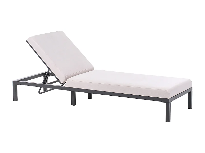 Transat avec coussin LARIANO Métal Beige clair