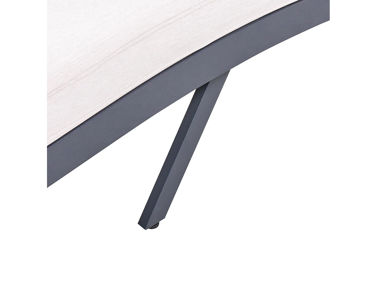 Gartenliege Aluminium schwarz Bespannung beige verstellbares Kopfteil Amelia