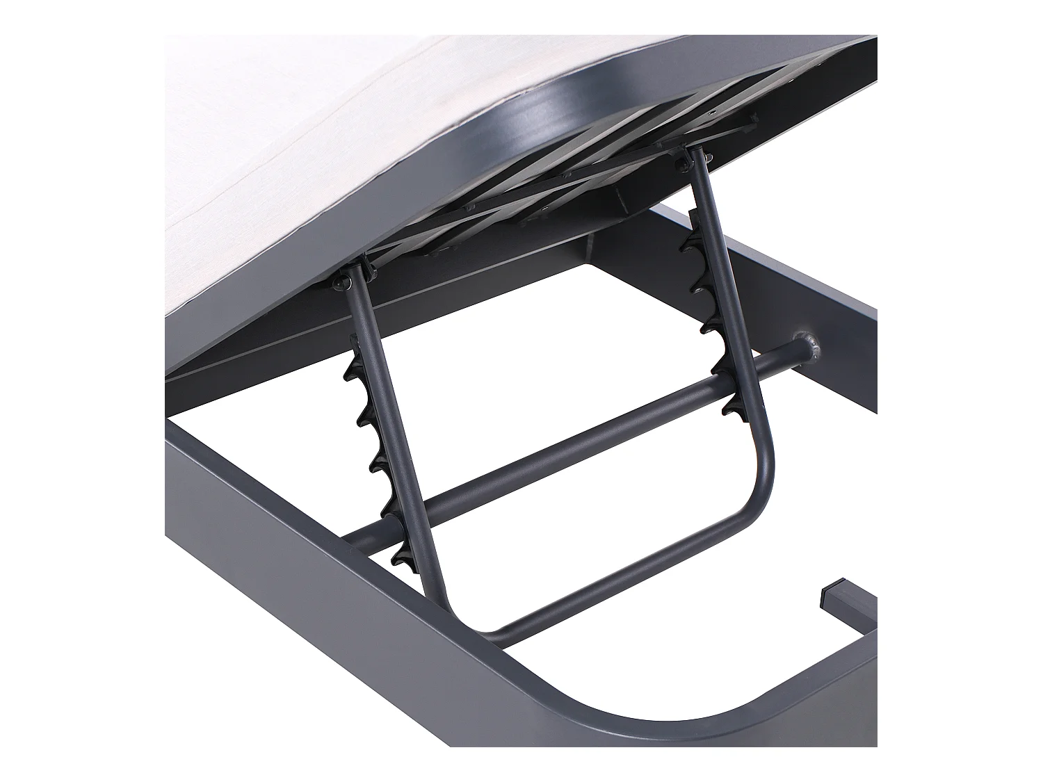 Leżak ogrodowy z poduszką NETTUNO Metal Jasnobeżowy