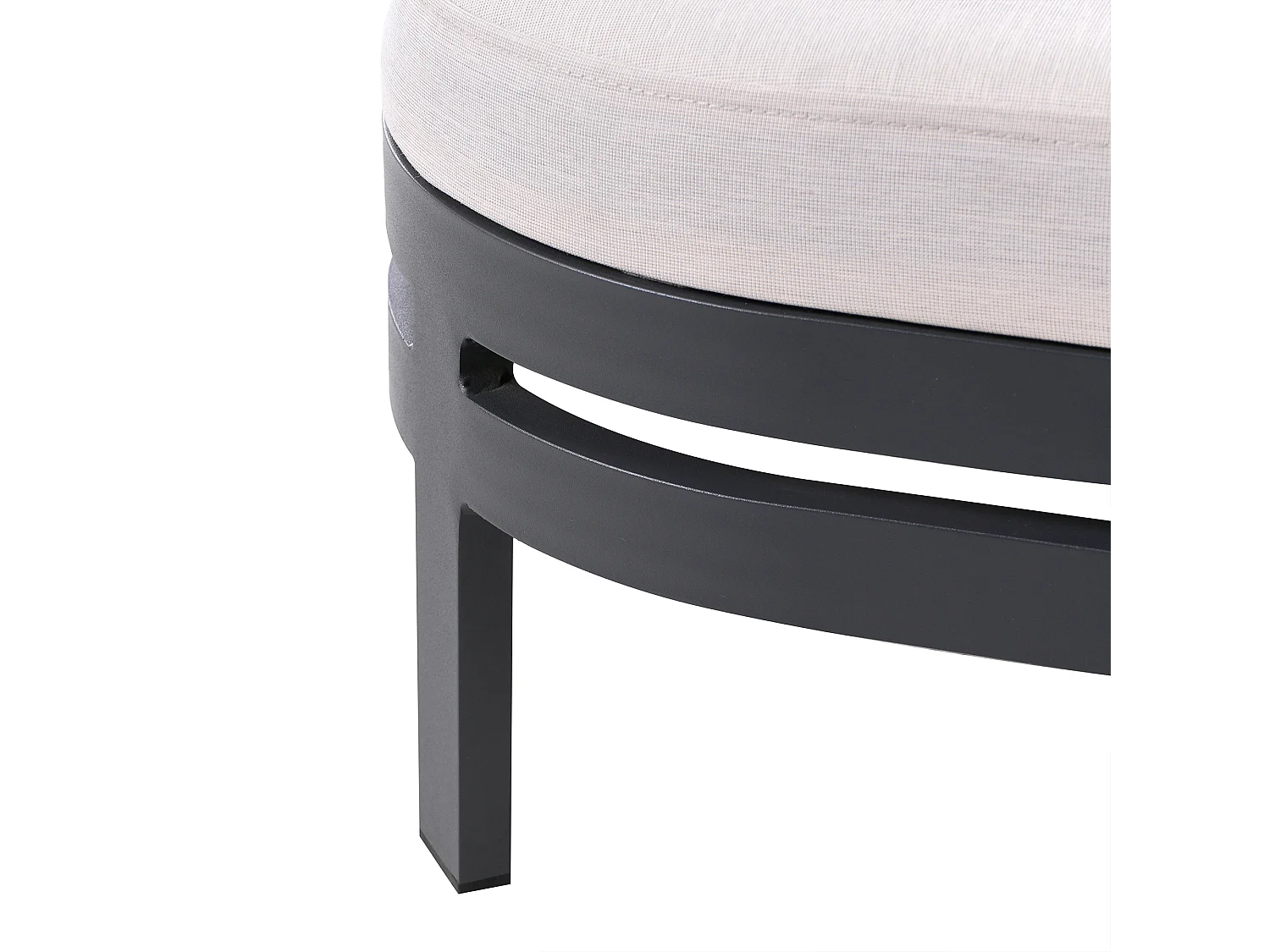 Ligstoel met kussen NETTUNO Metaal Lichtbeige