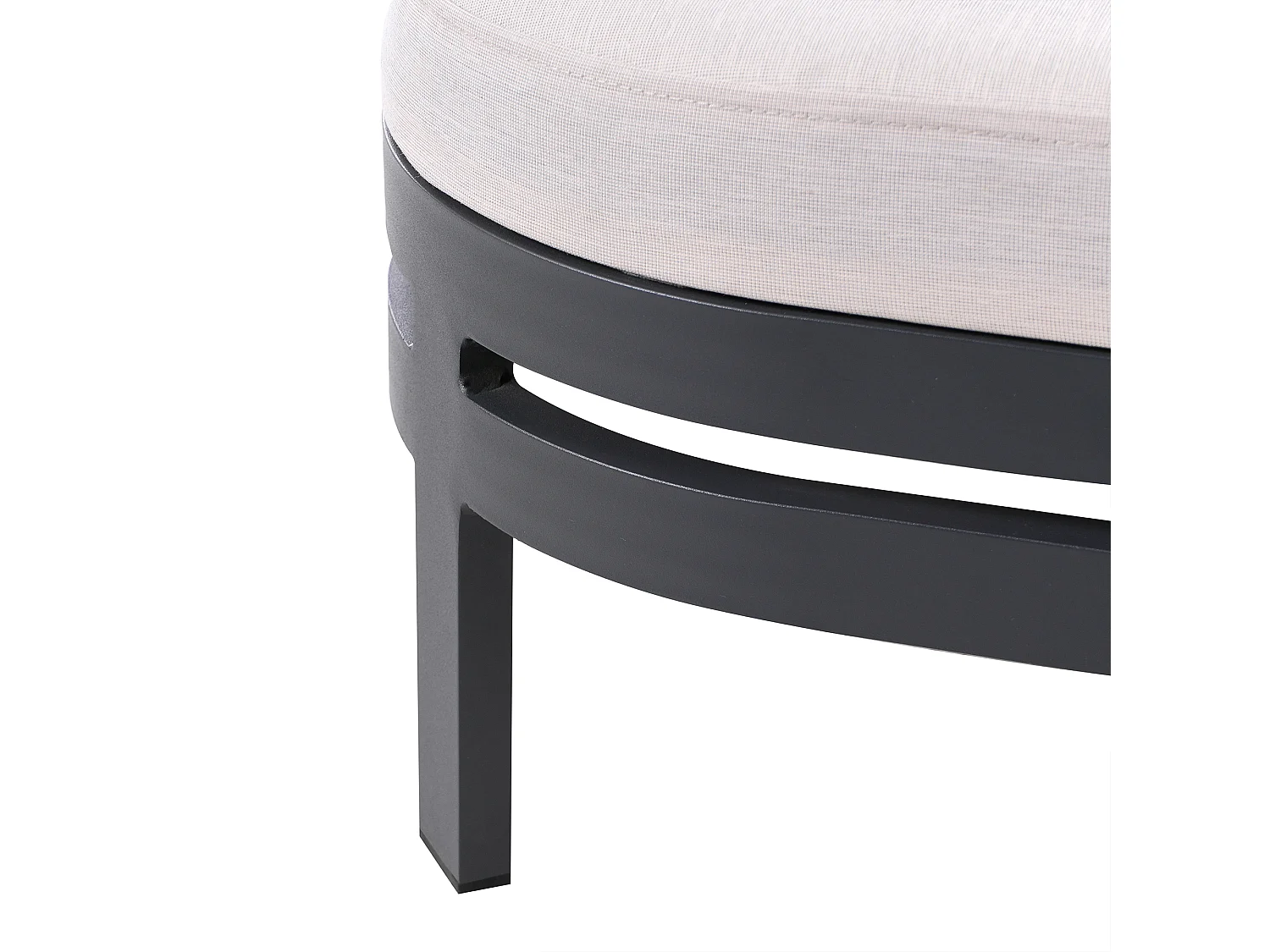 Sonnenliege mit Kissen NETTUNO Metall Hellbeige