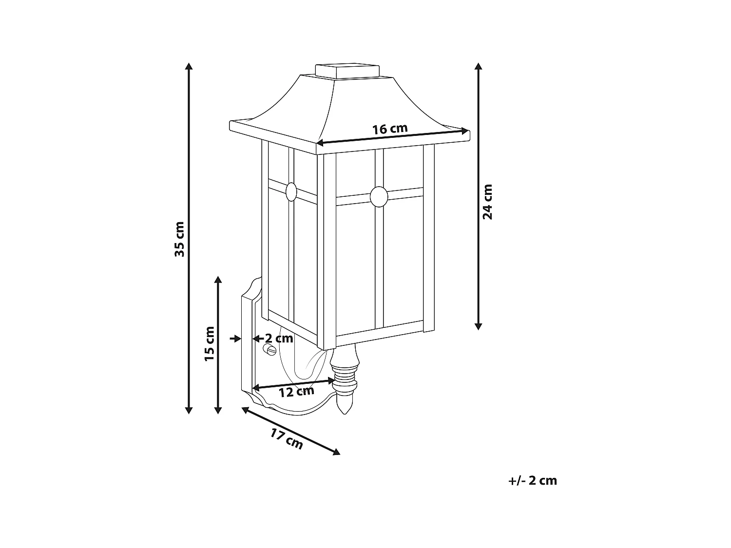 Aussenwandleuchte ALATA Schwarz