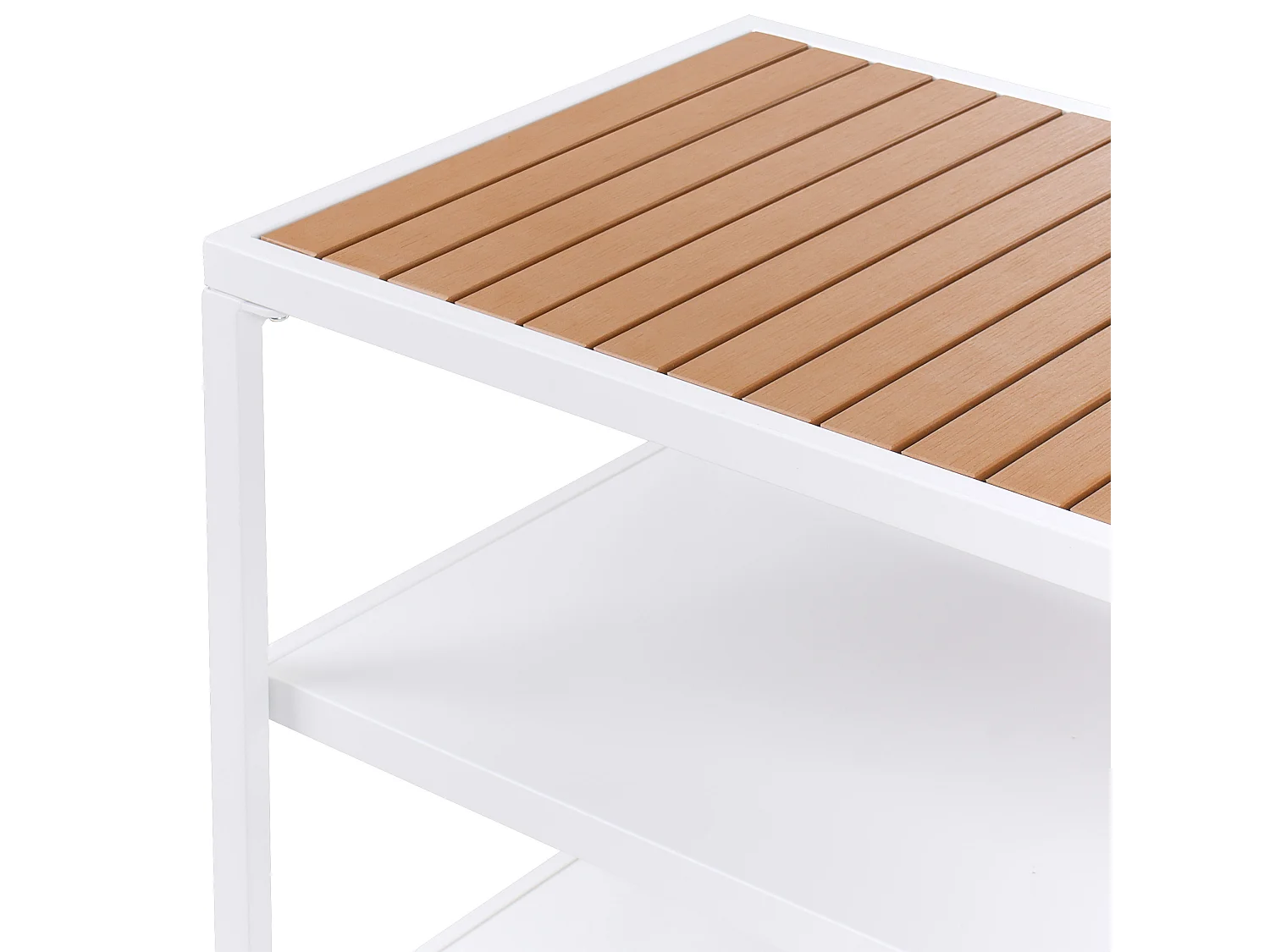 Ilot de cuisine extérieure avec évier AVETRANA Métal Marron/blanc