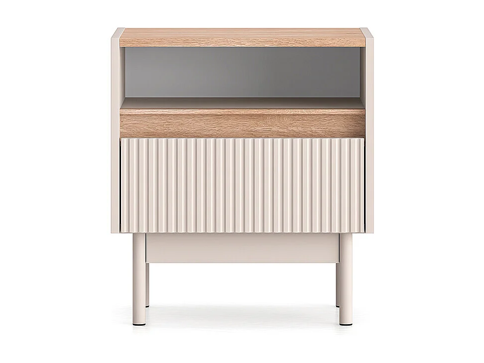 Chevet 1 tiroir Connie Cachemire et Bois