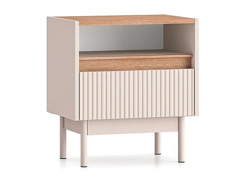 Chevet 1 tiroir Connie Cachemire et Bois