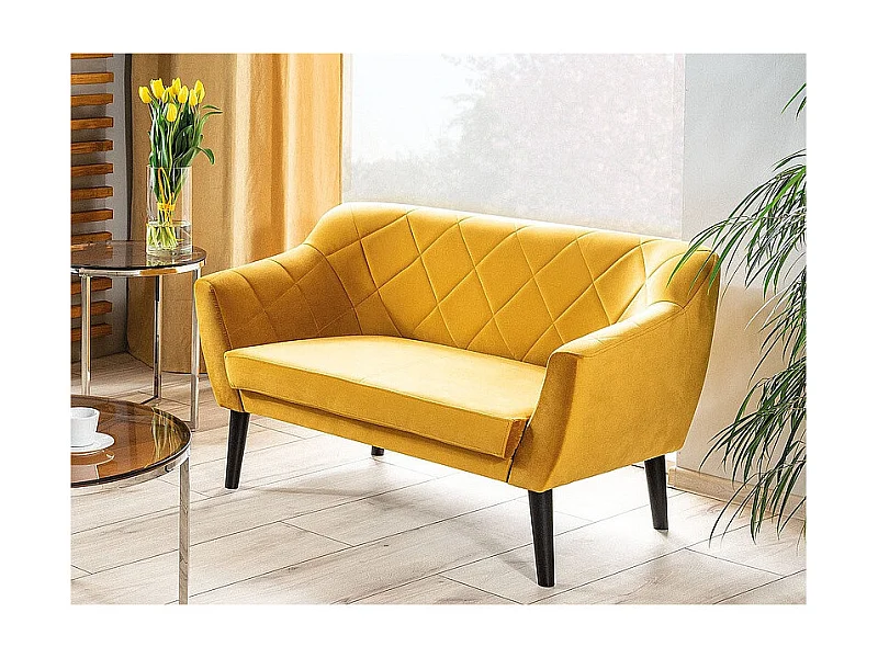 Sofa KARO 2 VELVET curry dwuosobowa